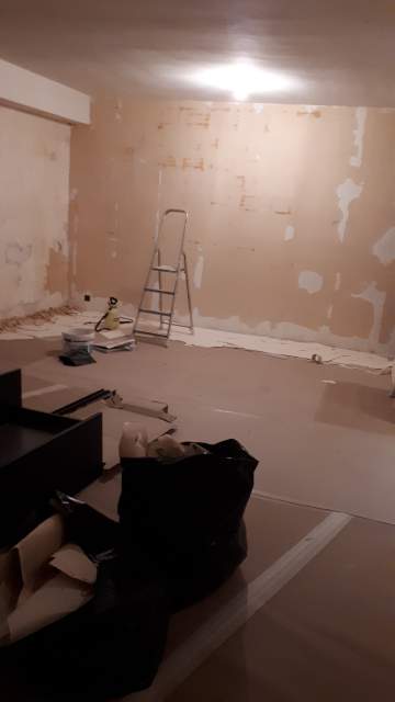 Préparation pour pose de toile et mise en peinture à Nantes